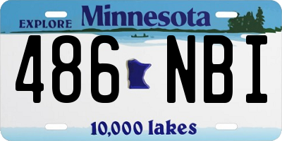 MN license plate 486NBI