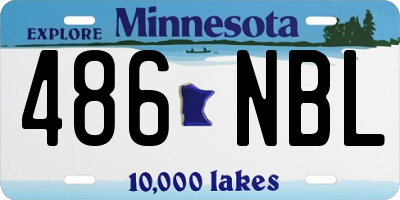 MN license plate 486NBL