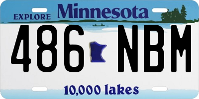 MN license plate 486NBM
