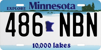 MN license plate 486NBN