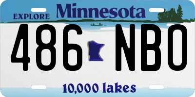 MN license plate 486NBO