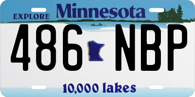 MN license plate 486NBP