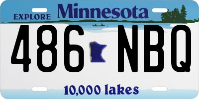 MN license plate 486NBQ