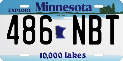 MN license plate 486NBT