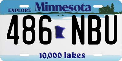 MN license plate 486NBU