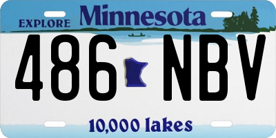 MN license plate 486NBV