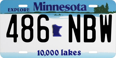 MN license plate 486NBW