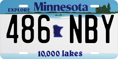 MN license plate 486NBY