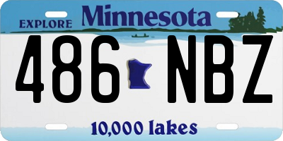 MN license plate 486NBZ