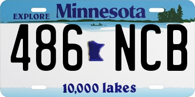 MN license plate 486NCB