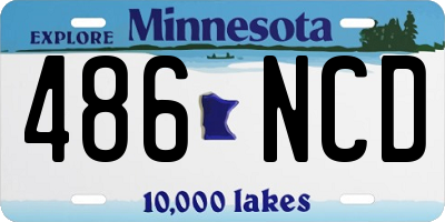 MN license plate 486NCD