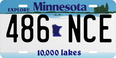 MN license plate 486NCE