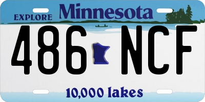 MN license plate 486NCF