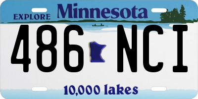 MN license plate 486NCI