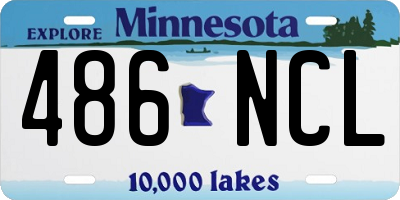 MN license plate 486NCL