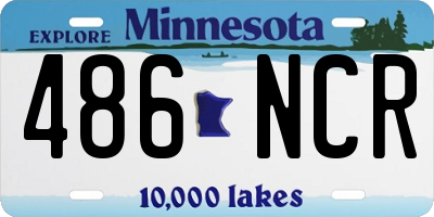 MN license plate 486NCR