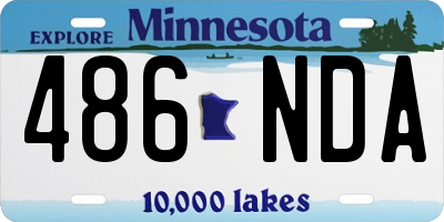MN license plate 486NDA