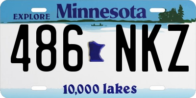 MN license plate 486NKZ