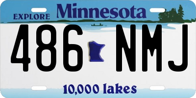 MN license plate 486NMJ