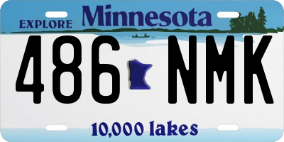 MN license plate 486NMK