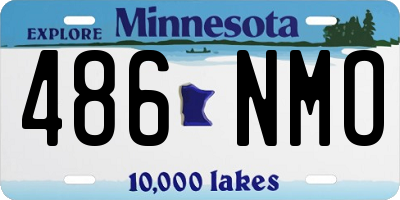MN license plate 486NMO