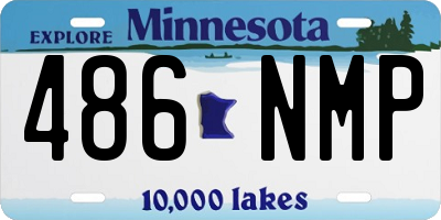 MN license plate 486NMP