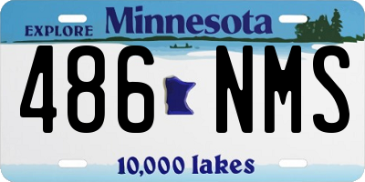 MN license plate 486NMS