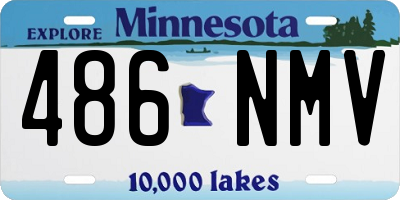 MN license plate 486NMV