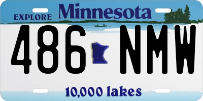 MN license plate 486NMW