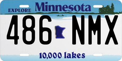 MN license plate 486NMX