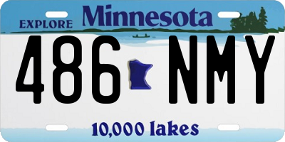 MN license plate 486NMY