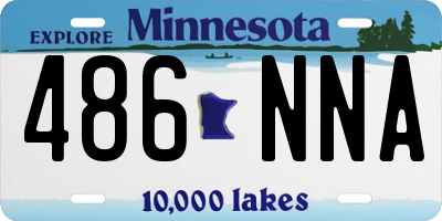 MN license plate 486NNA