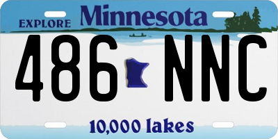 MN license plate 486NNC