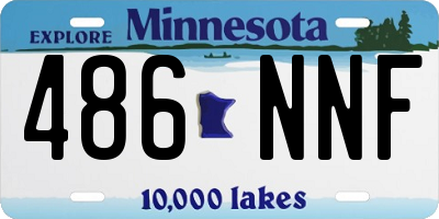 MN license plate 486NNF