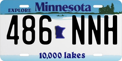 MN license plate 486NNH
