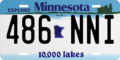 MN license plate 486NNI