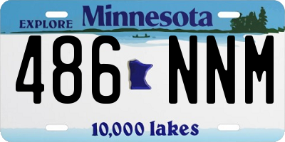 MN license plate 486NNM