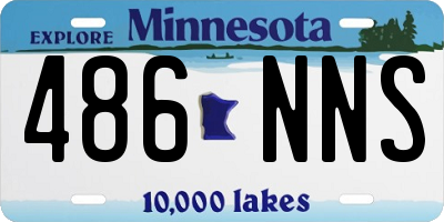 MN license plate 486NNS
