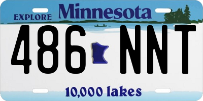 MN license plate 486NNT