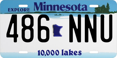 MN license plate 486NNU