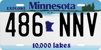 MN license plate 486NNV