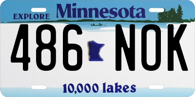 MN license plate 486NOK