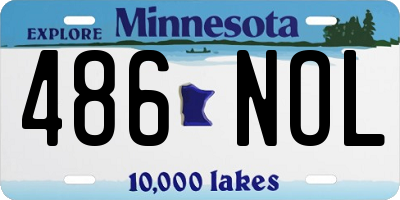 MN license plate 486NOL