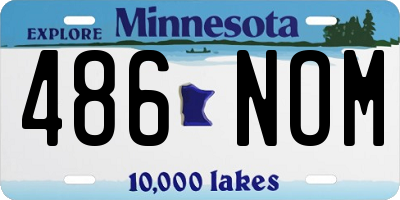 MN license plate 486NOM