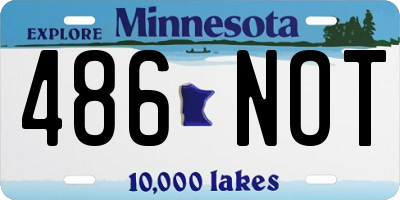 MN license plate 486NOT
