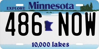 MN license plate 486NOW