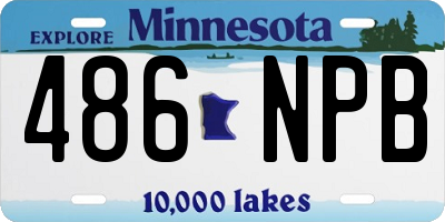 MN license plate 486NPB