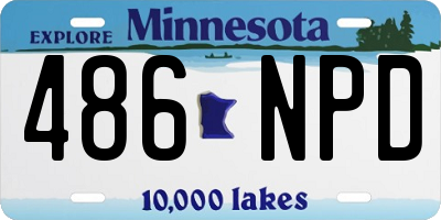 MN license plate 486NPD
