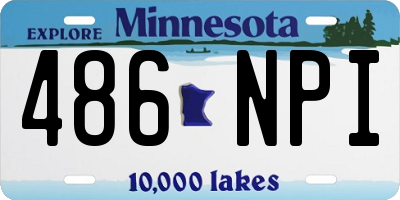 MN license plate 486NPI