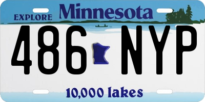 MN license plate 486NYP